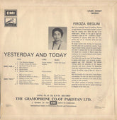 Firoza Begum - Yesterday & Today (Vinyl)